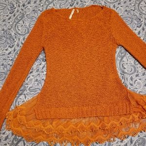 Light knit orange sweater